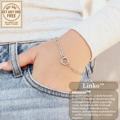Linko™ Modern Paperclip Chain Bracelet – Minimal Chic Everyday Style (Gold & Silver Options)
