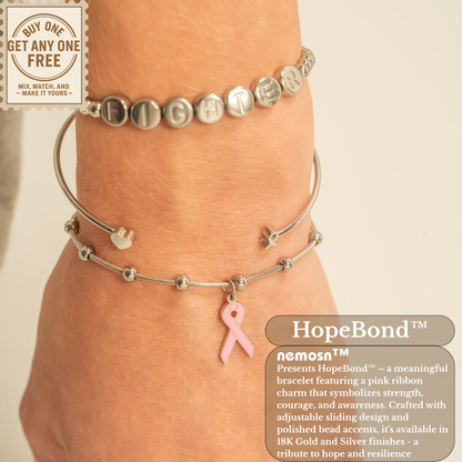 HopeBond™ Awareness Ribbon Adjustable Bracelet – Support, Strength & Solidarity (Gold & Silver Options)