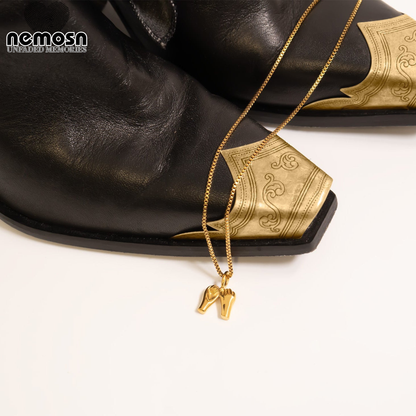 UnityBond™ Pendant – 18K Gold & Silver Stainless Steel Interlocking Hands Charm | Friendship, Promise & Love Jewelry
