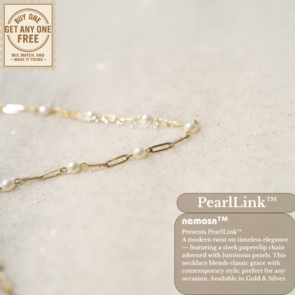 PearlLink™ Modern Paperclip & Pearl Chain Necklace – Minimal Elegant Statement (Gold & Silver Options)