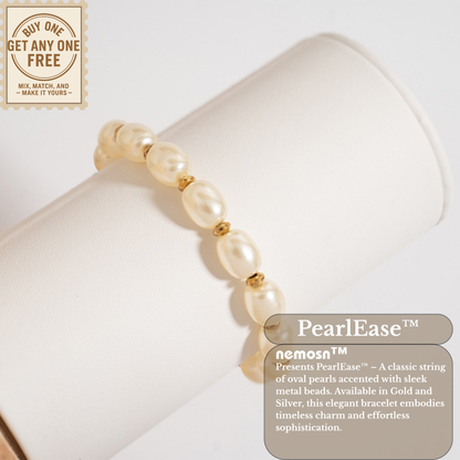 PearlEase™ Smooth Oval Pearl Bracelet – Effortless Everyday Elegance (Gold & Silver Options)