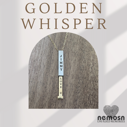 GoldenWhisper™ – Hidden Message Engravable Necklace