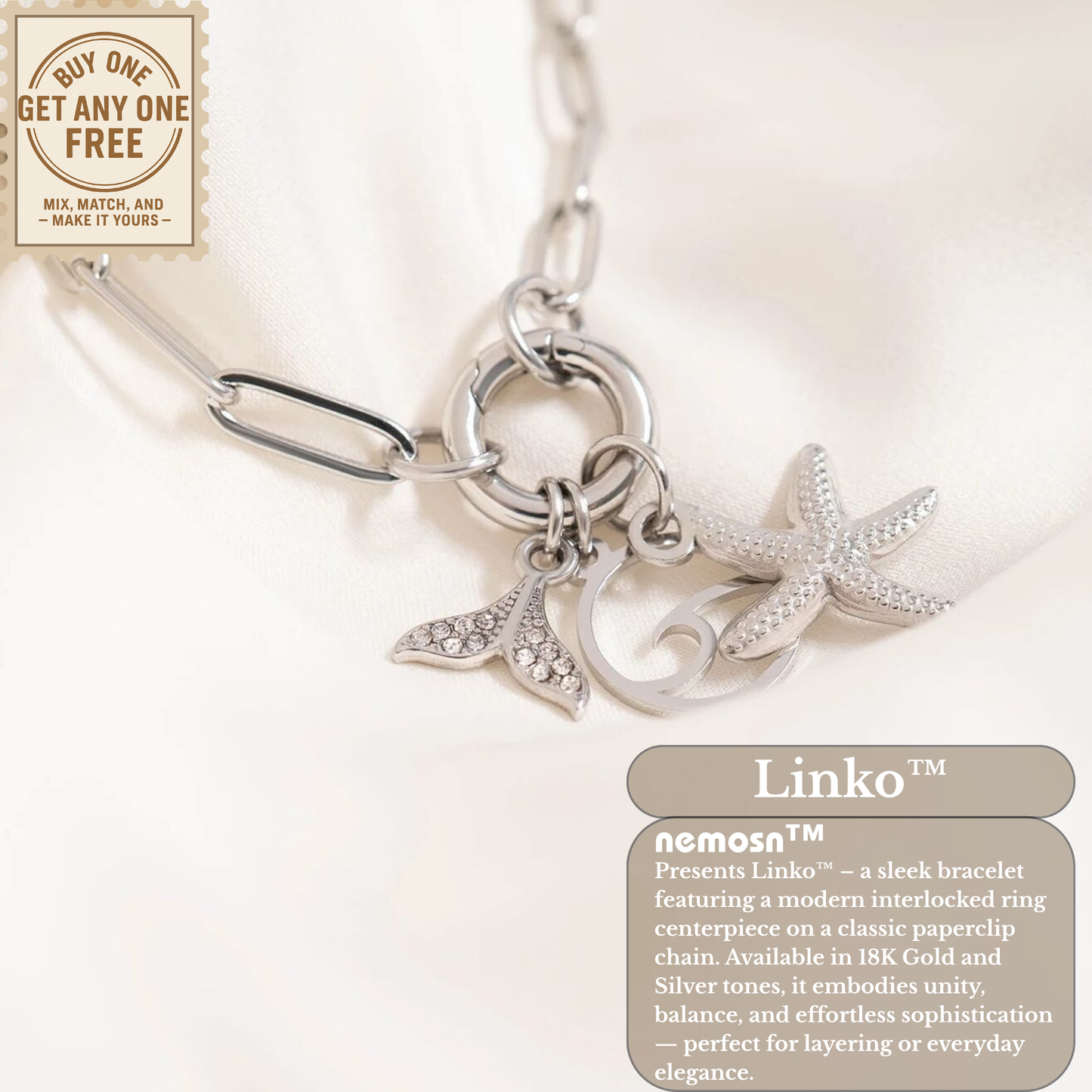 Linko™ Modern Paperclip Chain Bracelet – Minimal Chic Everyday Style (Gold & Silver Options)
