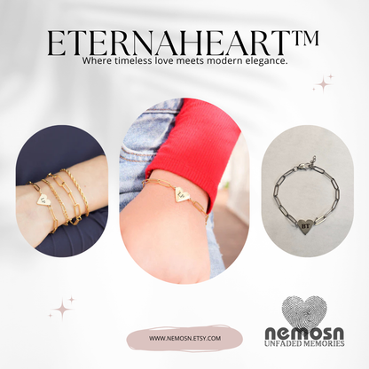 LinkHeart™ – Custom Engravable Heart Bracelet