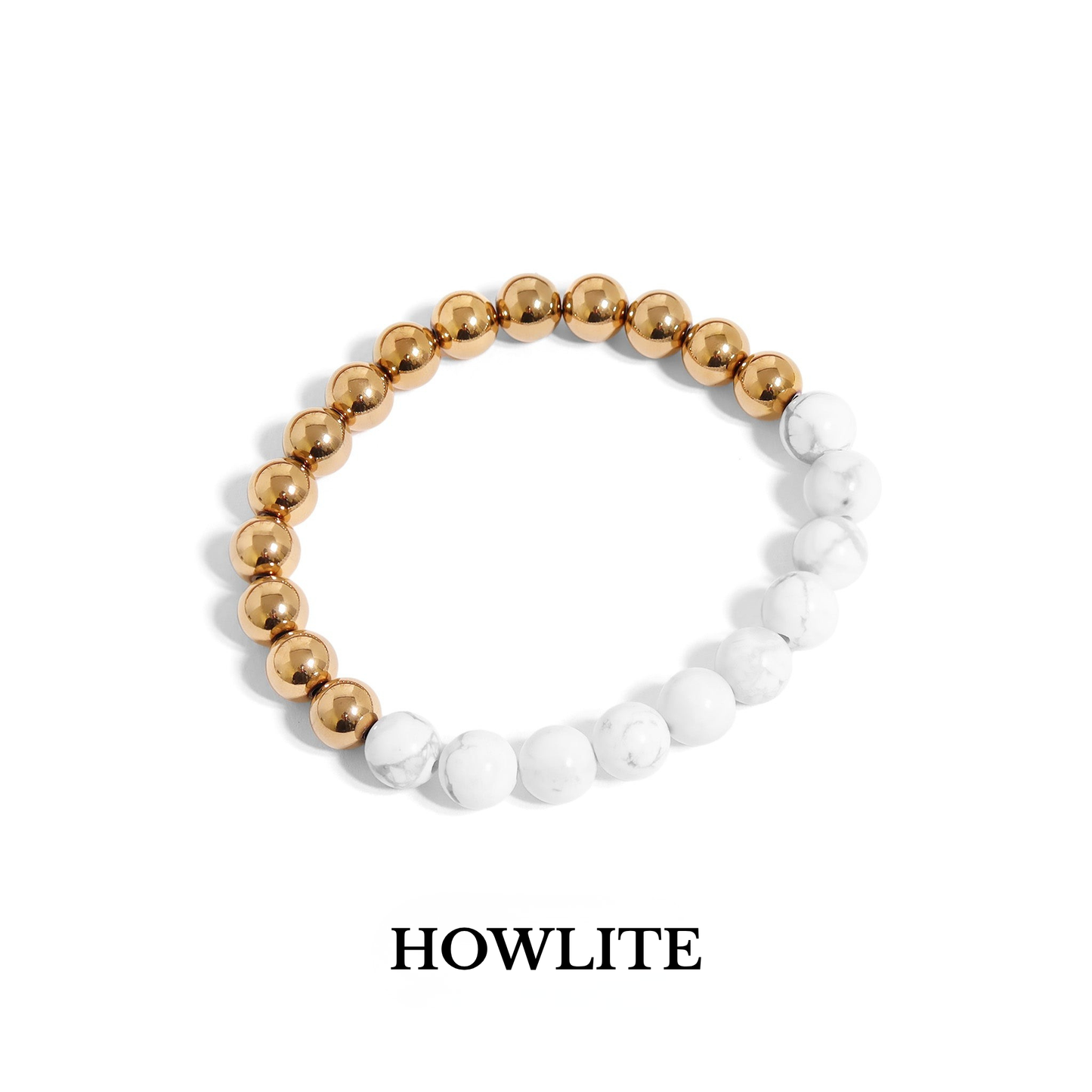 DualAura™ Gemstone Harmony Bracelet – Available in Gold & Silver with Turquoise, Howlite, Onyx & Pearl | Nemosn™ Balance & Energy Jewelry