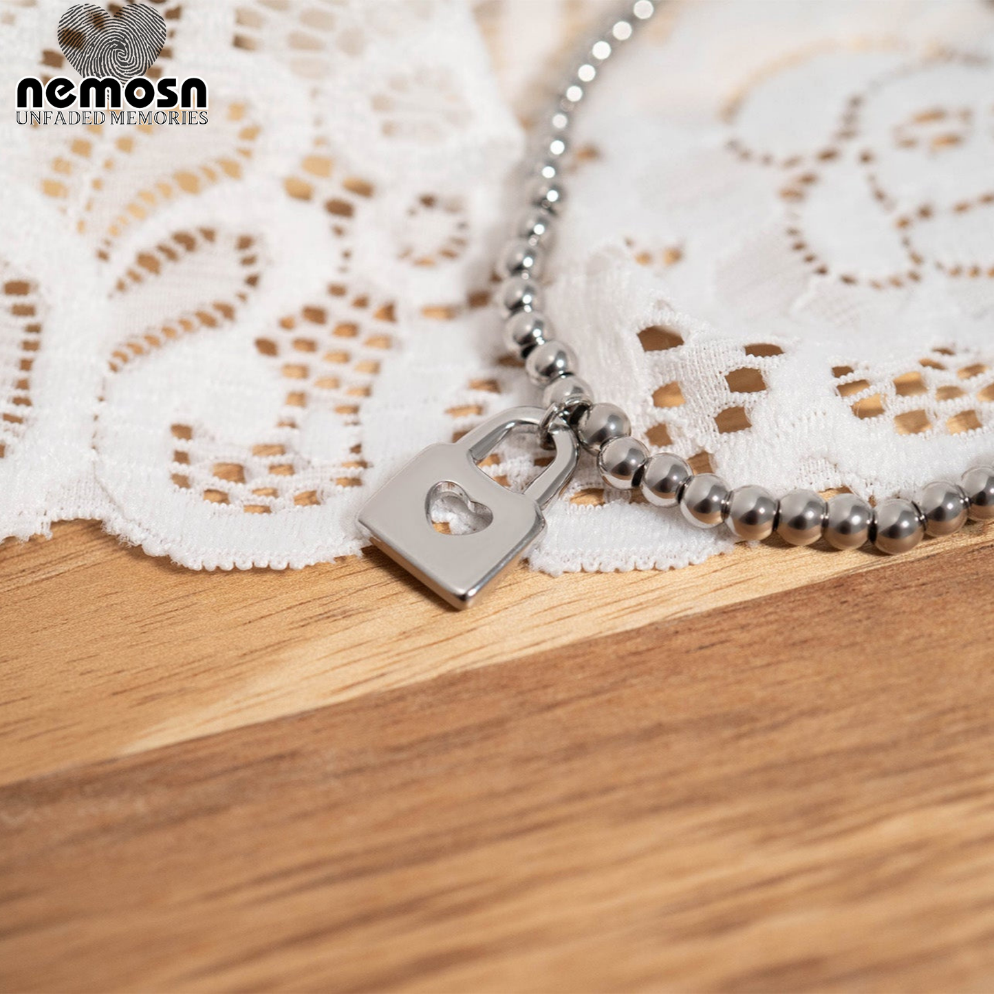 HeartLock™ Pendant in 18K Gold or Silver Finish – Minimalist Heart Padlock Charm for Necklace or Bracelet by NEMOSN