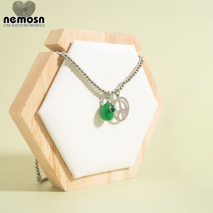OliveGlow™ – Green Enamel Olive Pendant in Gold & Silver | Minimal Fruit Charm Necklace by Nemosn