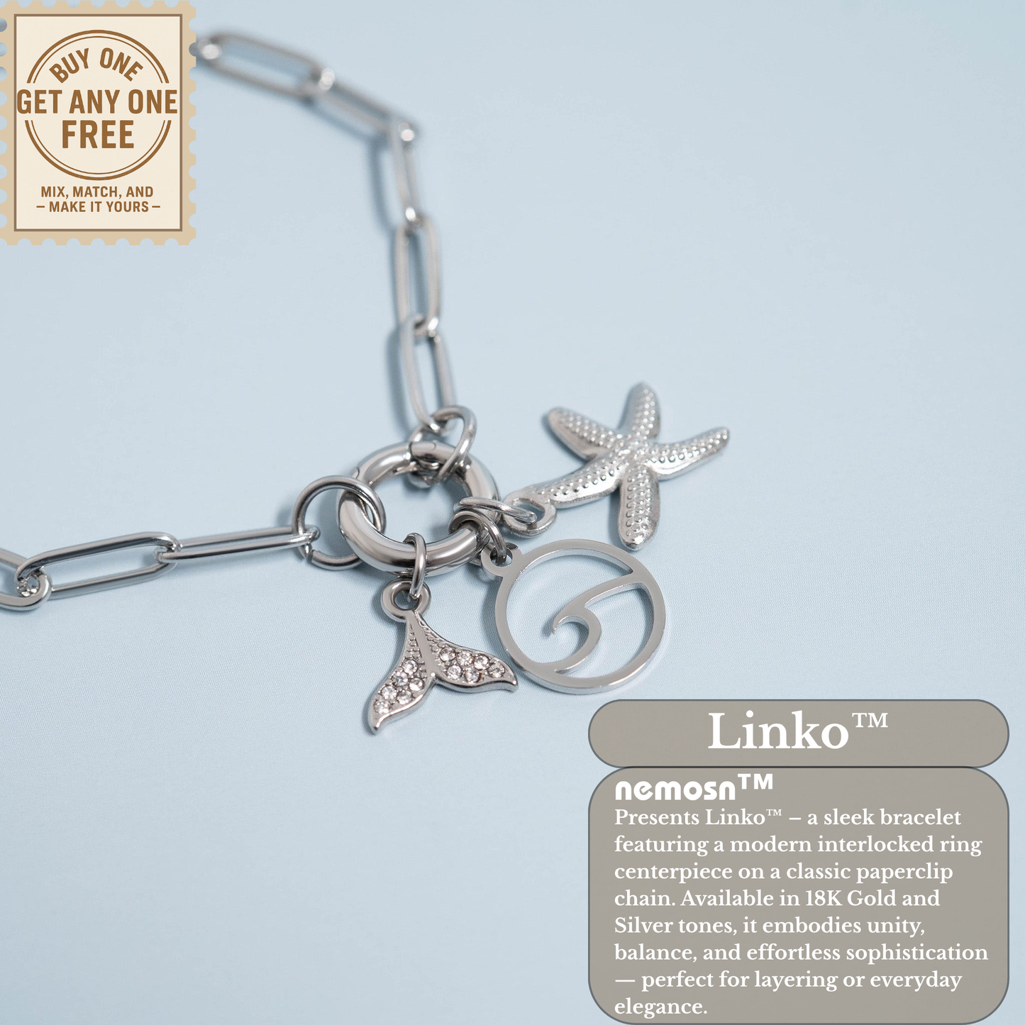 Linko™ Modern Paperclip Chain Bracelet – Minimal Chic Everyday Style (Gold & Silver Options)