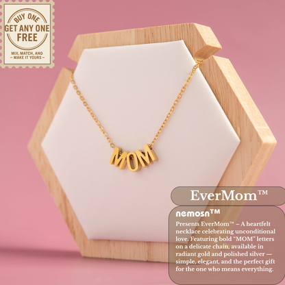 EverMom™ Minimalist MOM Letter Necklace | Meaningful Gift for Mothers | Gold & Silver