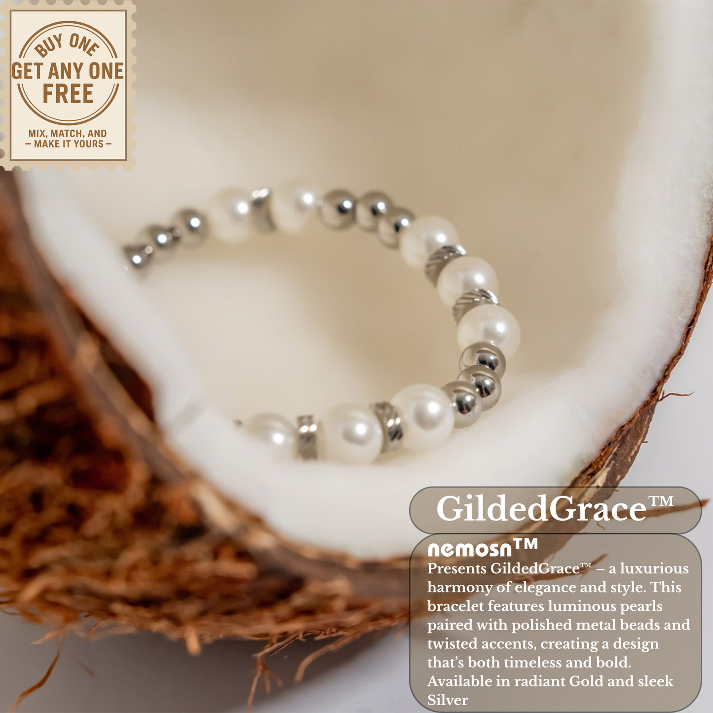 GildedGrace™ Pearl & Metal Accent Bracelet – Luxe Minimalist Jewelry (Gold & Silver Options)