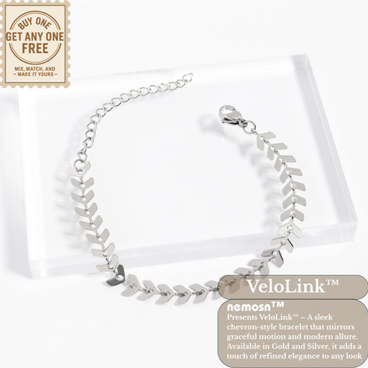 VeloLink™ Chevron Chain Bracelet – Sleek, Modern & Adjustable (Gold & Silver Options)