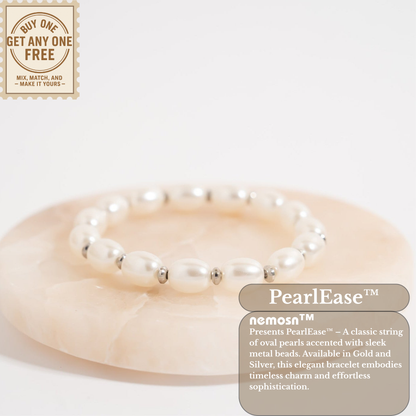 PearlEase™ Smooth Oval Pearl Bracelet – Effortless Everyday Elegance (Gold & Silver Options)