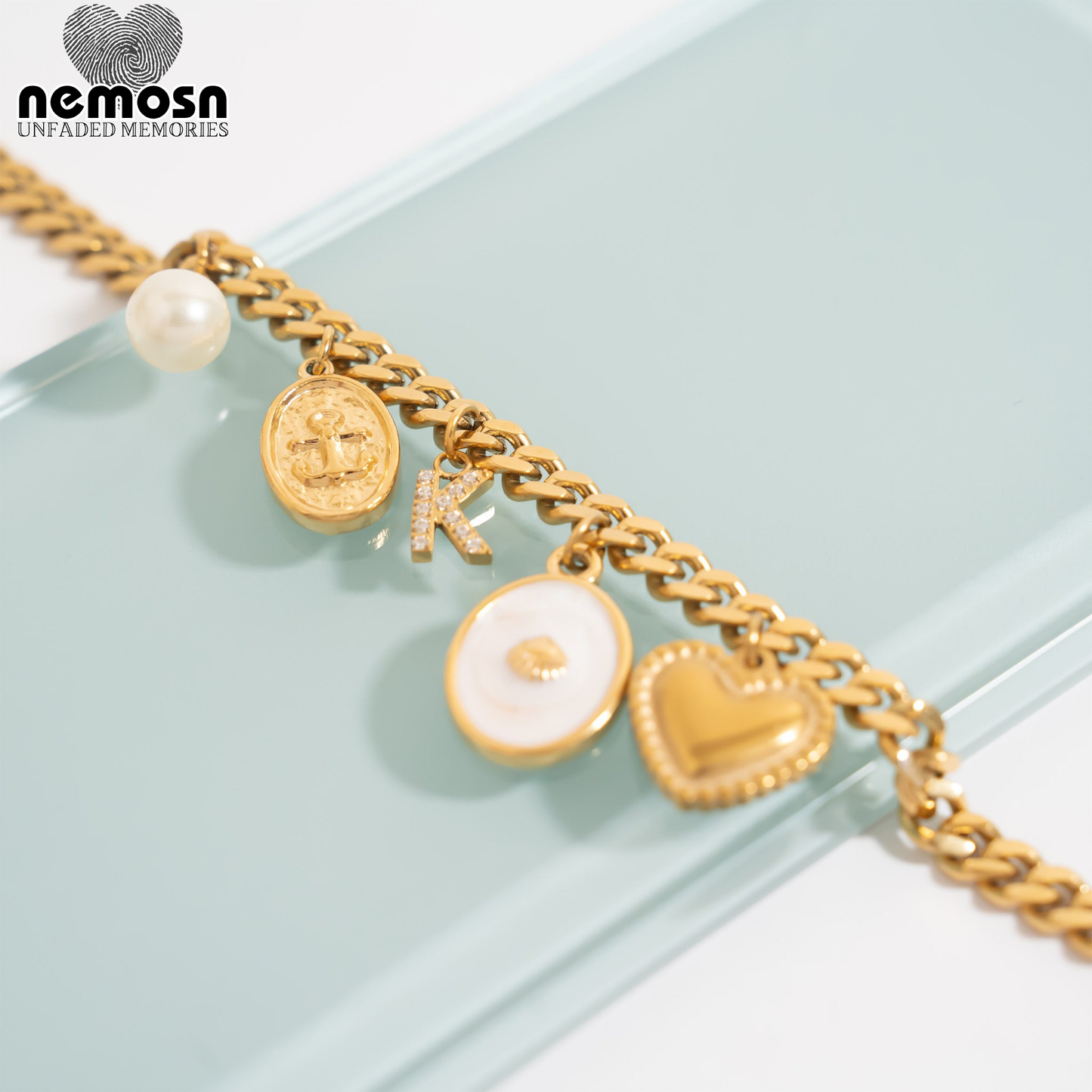 AnchorSoul™ – Textured Nautical Anchor Charm Pendant in Gold & Silver