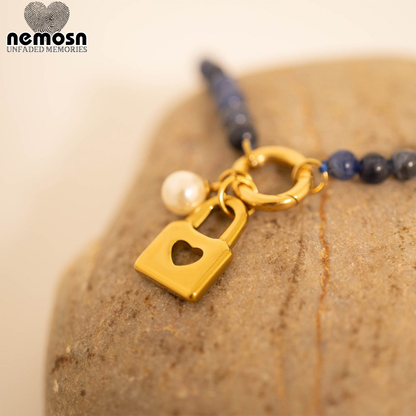 HeartLock™ Pendant in 18K Gold or Silver Finish – Minimalist Heart Padlock Charm for Necklace or Bracelet by NEMOSN