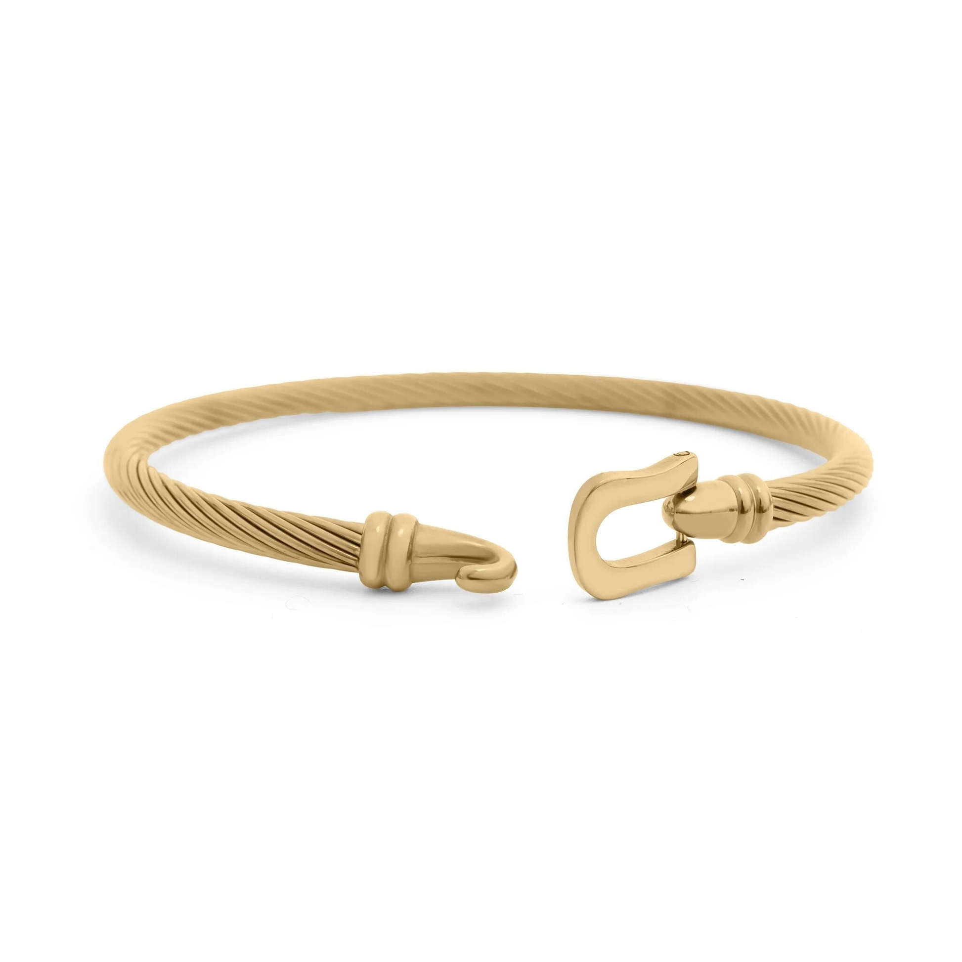 18K gold PVD cable bracelet waterproof and hypoallergenic