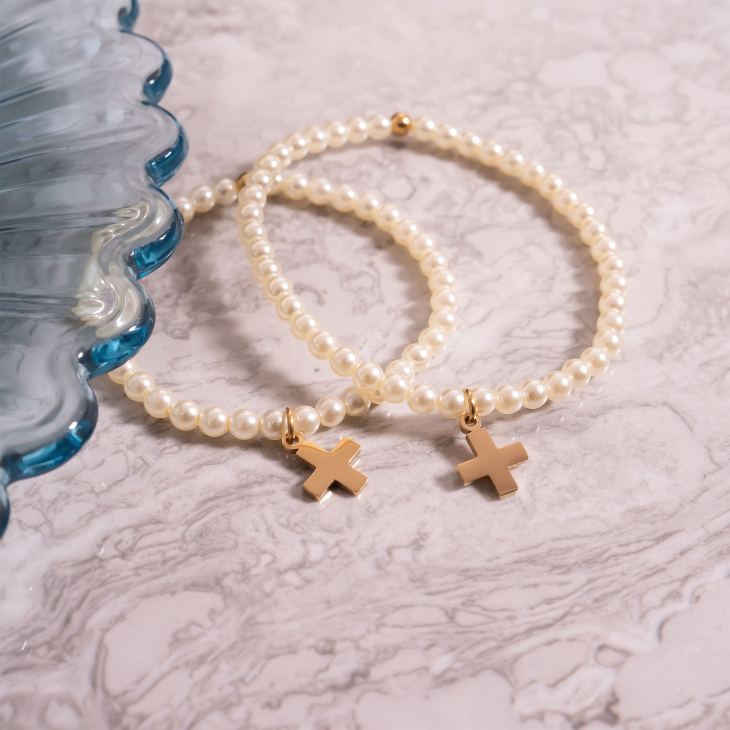 Matching faith bracelet set for mom and daughter