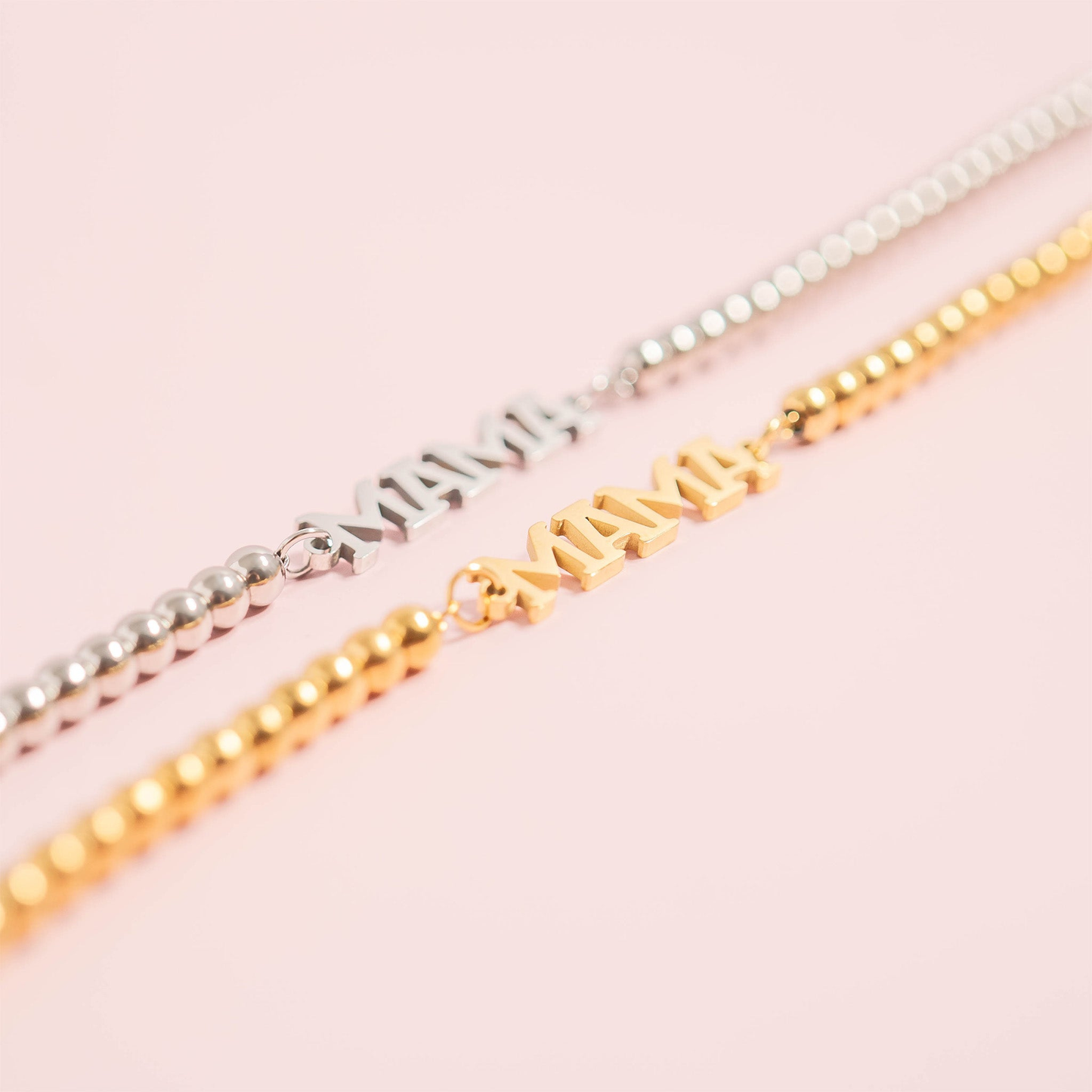 NEMOSN™ Personalized Name Bead Bracelet – Mama Edition