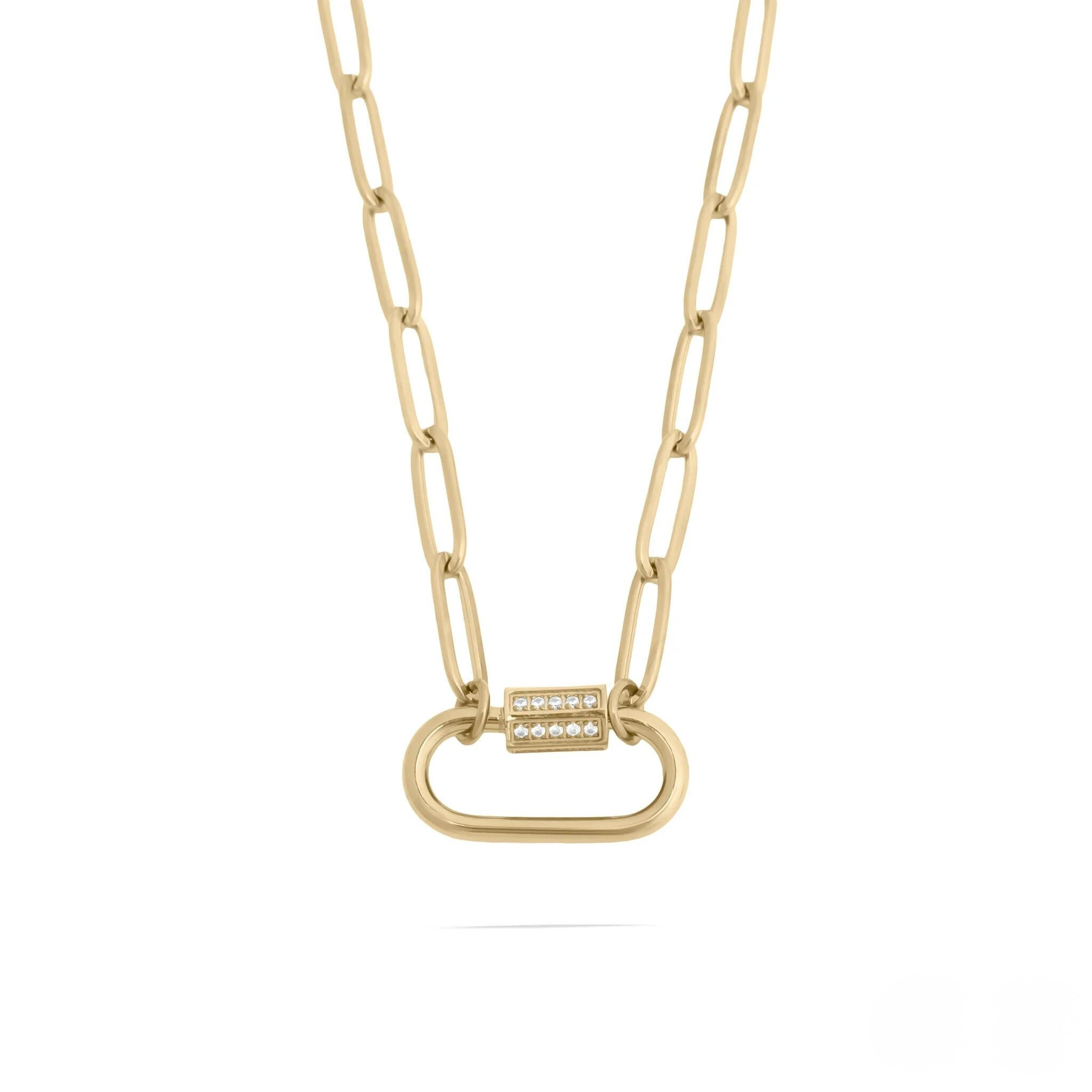 18K gold PVD charm necklace hypoallergenic