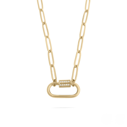 18K gold PVD charm necklace hypoallergenic