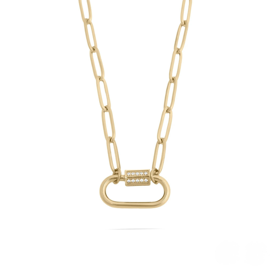 18K gold PVD charm necklace hypoallergenic